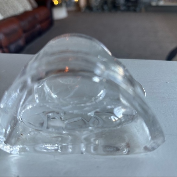 Vintage Frosted Etched Heavy Glass Votive Candle Holder Mary & Jesus Christmas - Picture 5 of 6